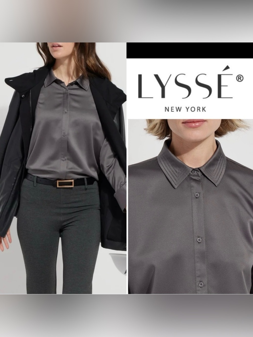 Lysse Kristen Stitched Satin Shirt